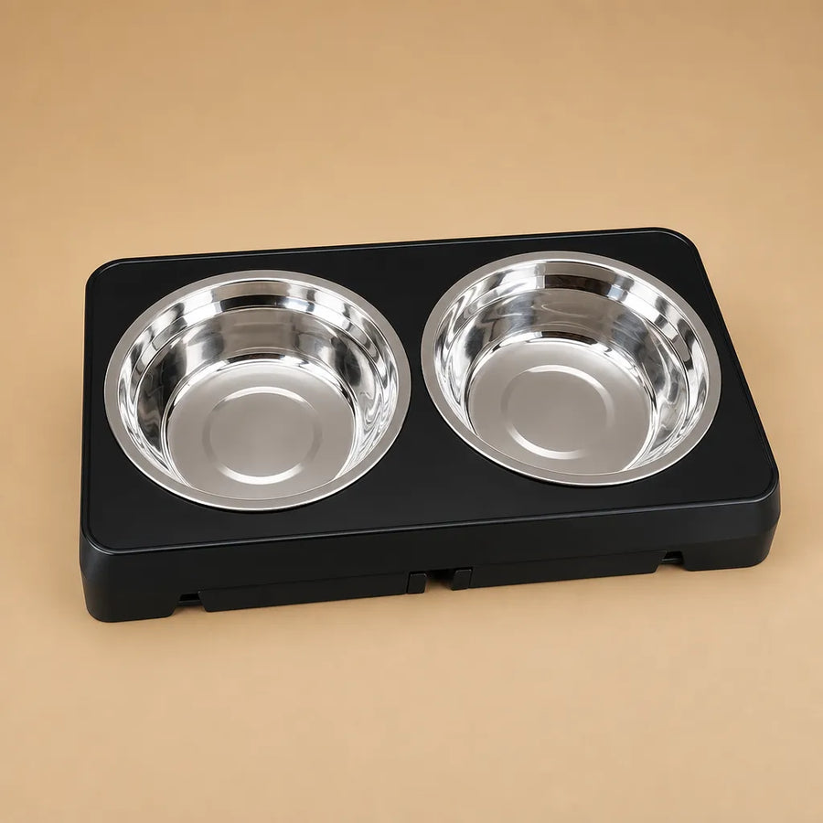 Support gamelle pour chien surélevé réglable - Double bol