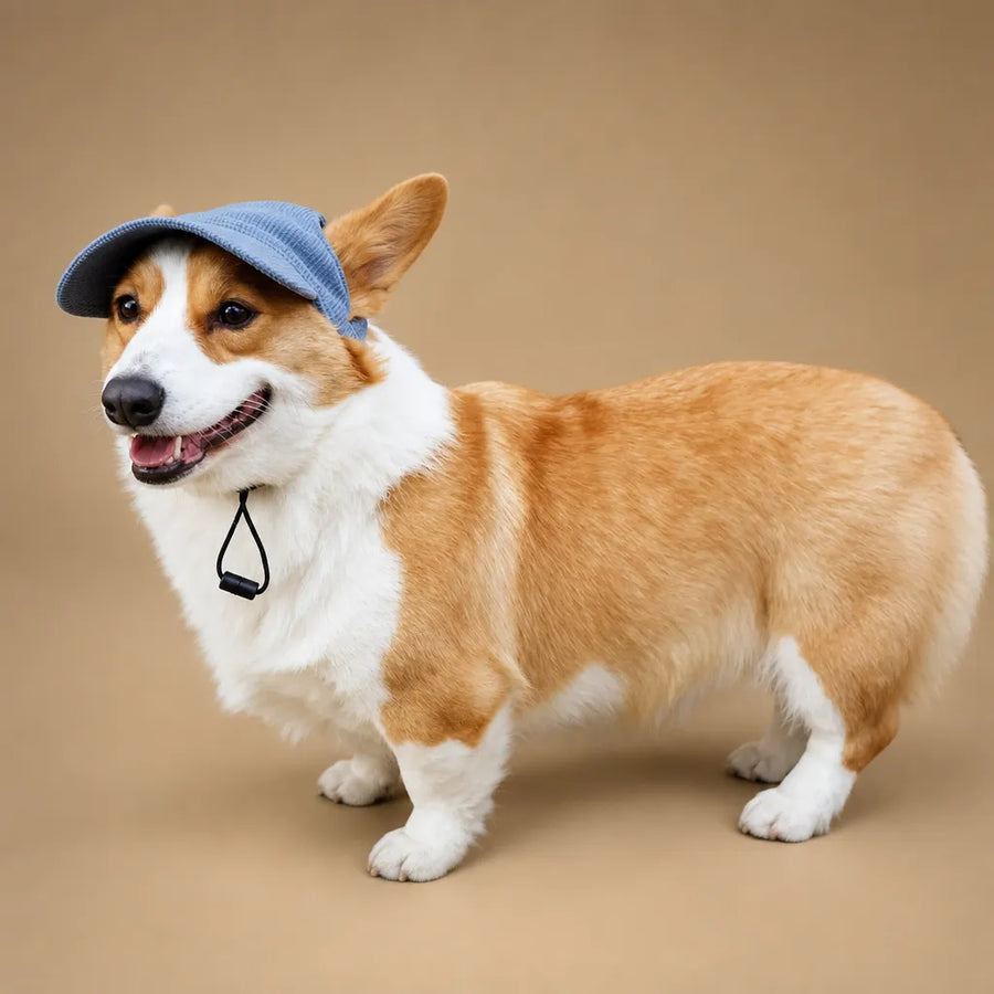 Casquette pour petit chien - Velours côtelé & Trous oreilles
