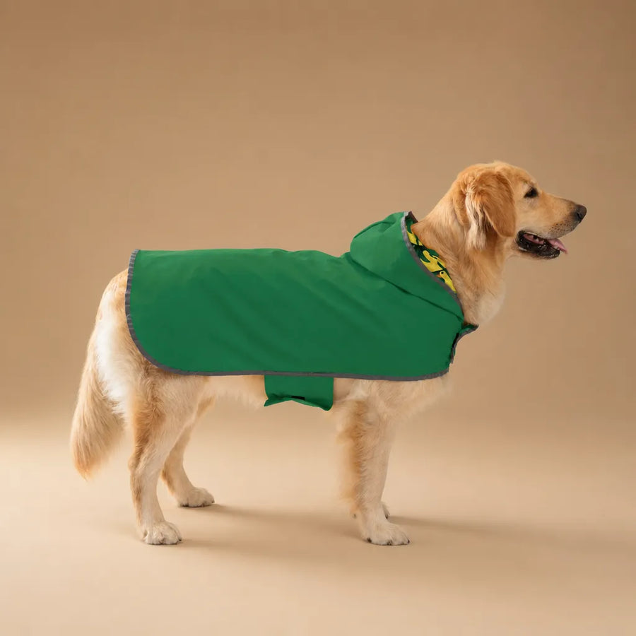 Coupe vent chien imperméable réversible - 9 tailles, capuche