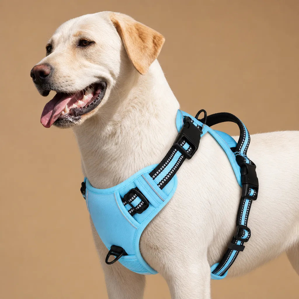 Harnais Chien Réfléchissant Rembourré - Double Attache