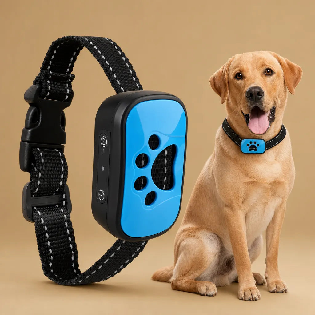 Collier anti aboiement pour chien - Son et vibration USB