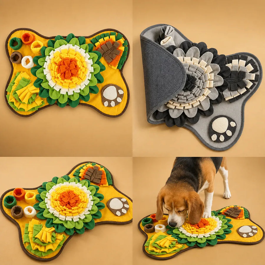 Tapis de fouille pour chien antidérapant - Forme os
