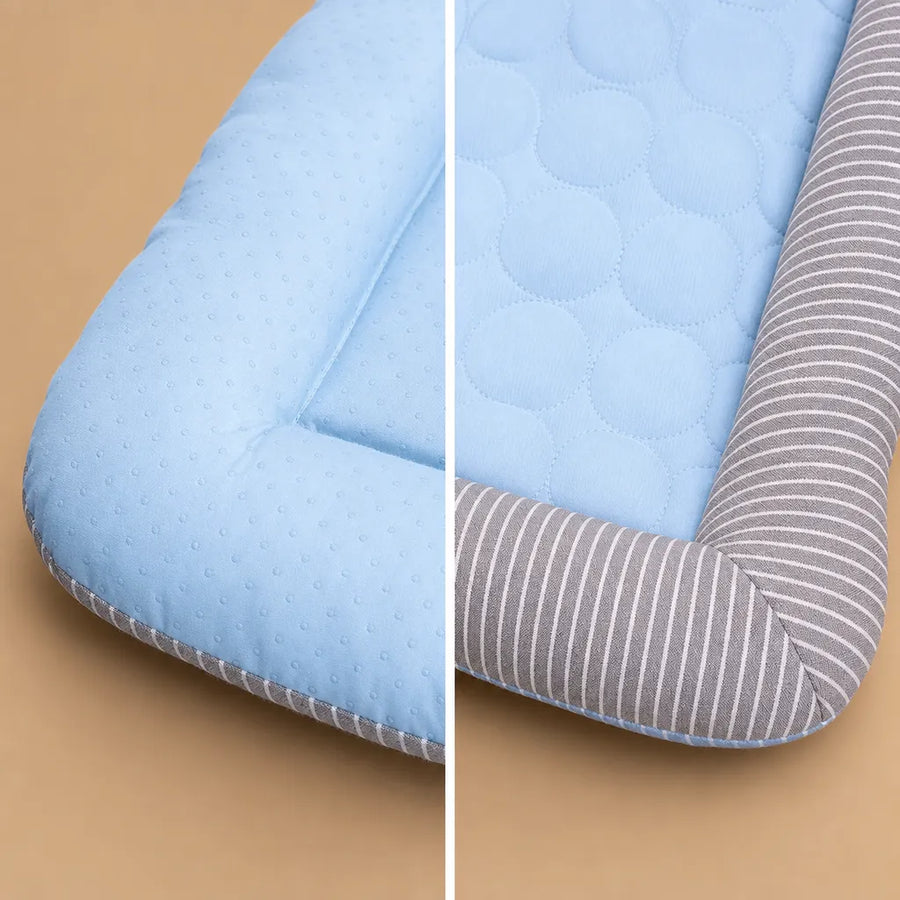 Coussin rafraichissant chien en coton - Rebords moelleux été