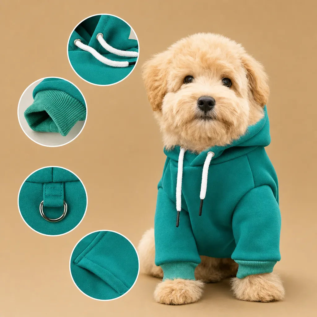 Pull pour petit chien à capuche - Chaud, doux et stylé