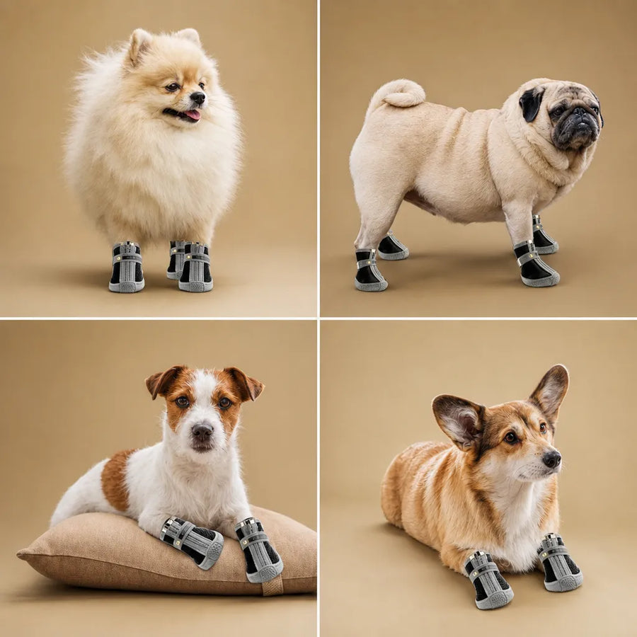 Chaussure antidérapante chien - Bottes respirantes