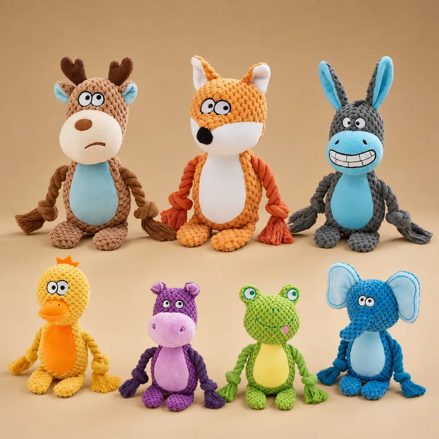 Peluche pour chien anti stress sonore - 12 modèles résistants