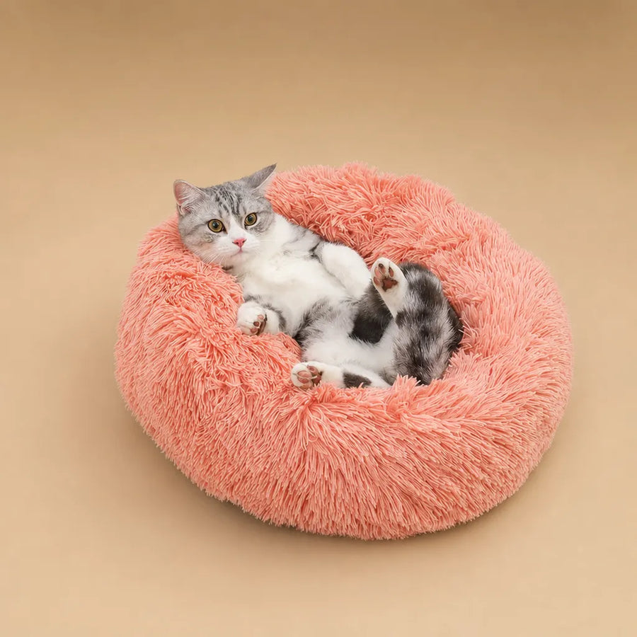 Panier en peluche pour chien rond et ultra-doux - 6 tailles