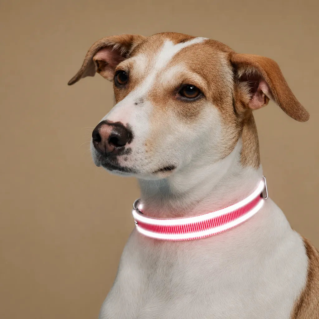 Collier chien réfléchissant - Nylon rembourré S à XL 14 coloris