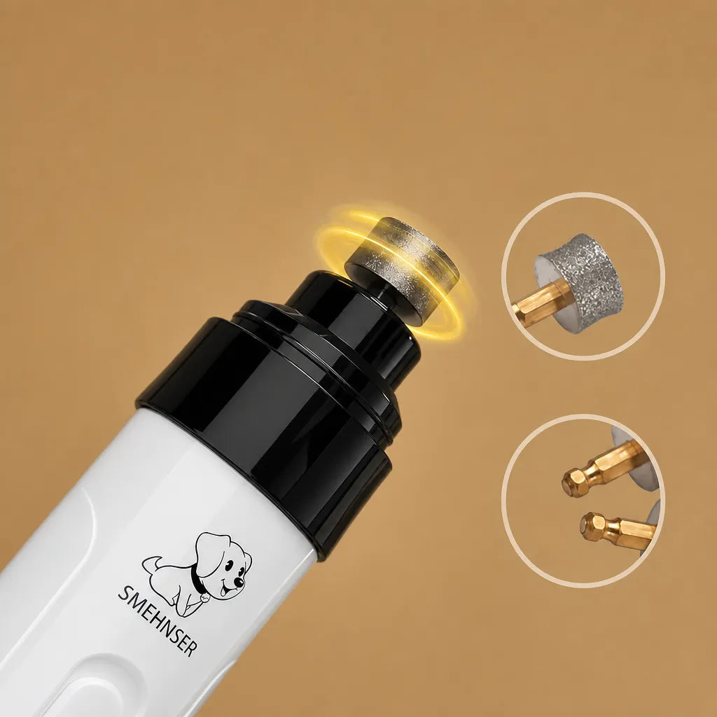 Lime ongle chien électrique - Silencieuse, USB, tête diamant