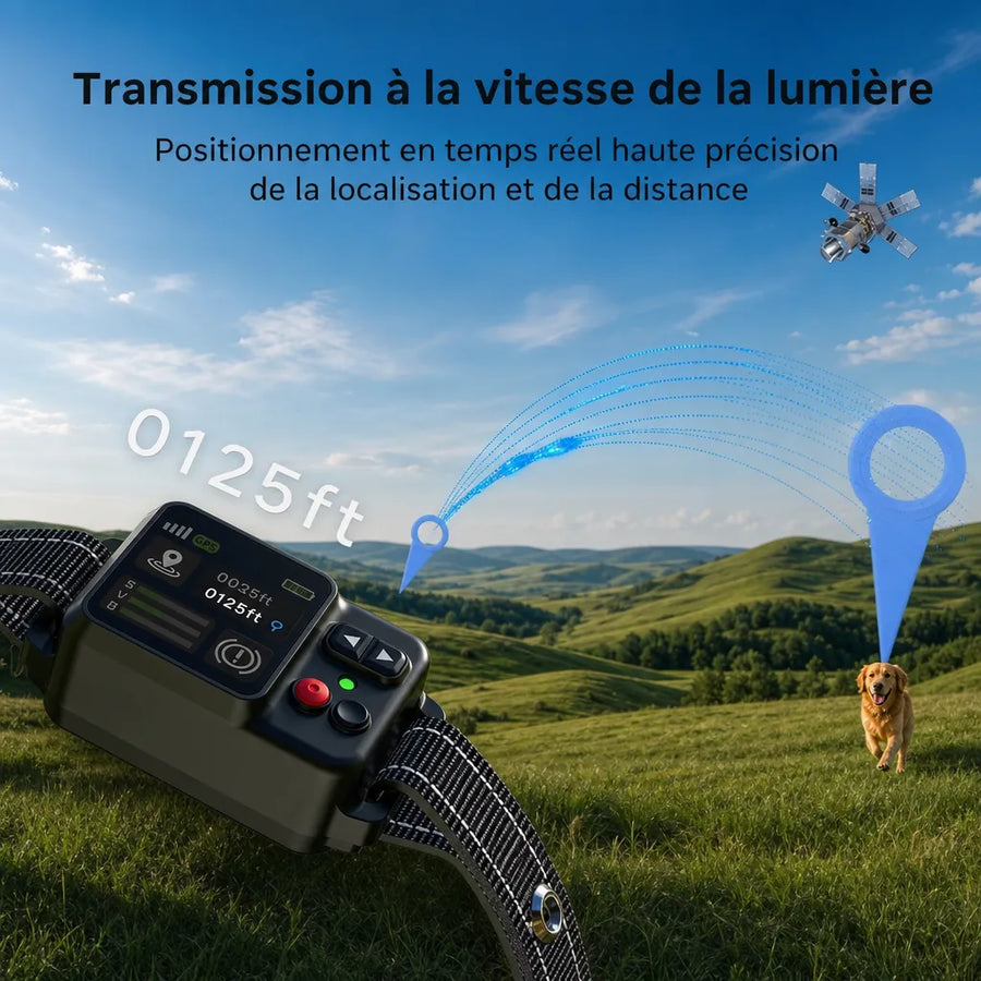 Collier Antifugue GPS Sans Fil - Clôture Intelligente IP67