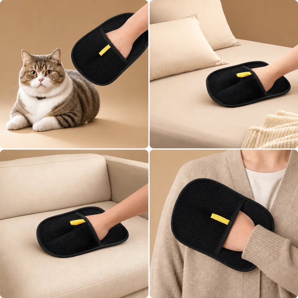 Gant anti-poils électrostatique - Réutilisable, chien et chat