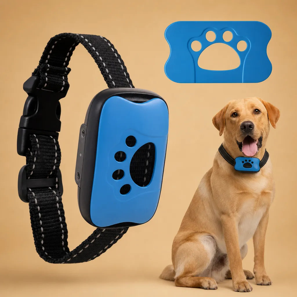 Collier anti aboiement pour chien - Son et vibration USB