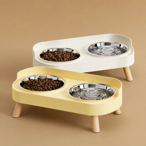 barkerry Gamelle haute pour chien - Double bol surélevé acier ou céramique