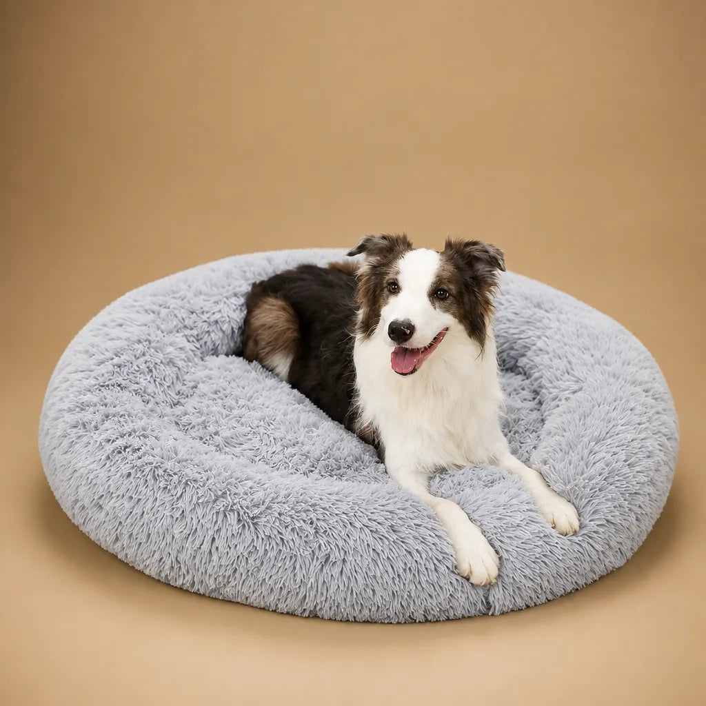 barkerry Panier en peluche pour chien rond et ultra-doux - 6 tailles