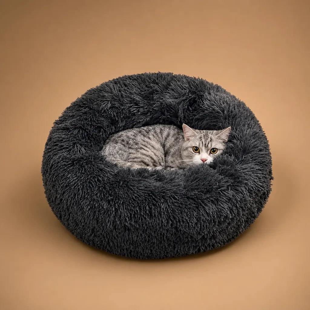 barkerry Panier en peluche pour chien rond et ultra-doux - 6 tailles