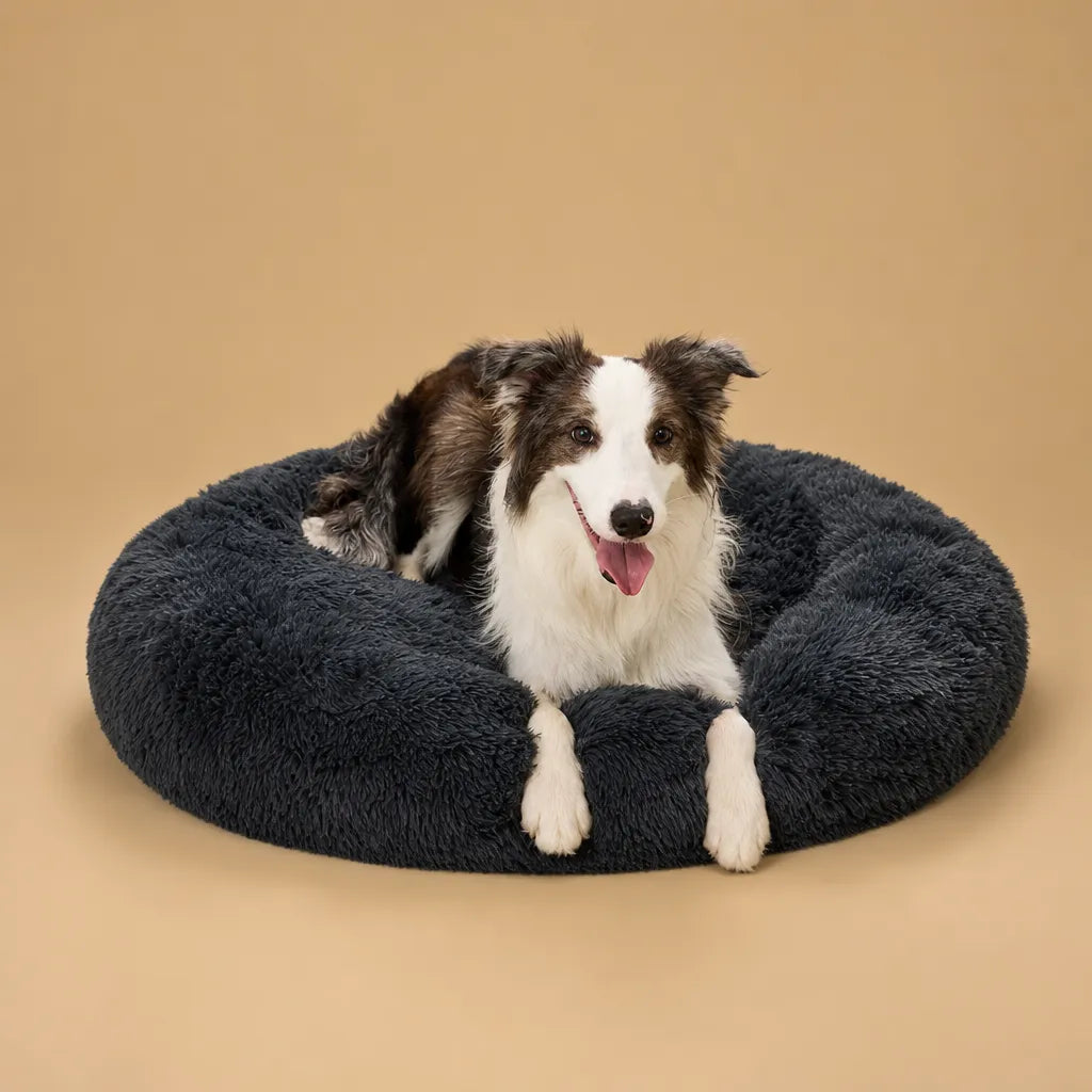 barkerry Panier en peluche pour chien rond et ultra-doux - 6 tailles