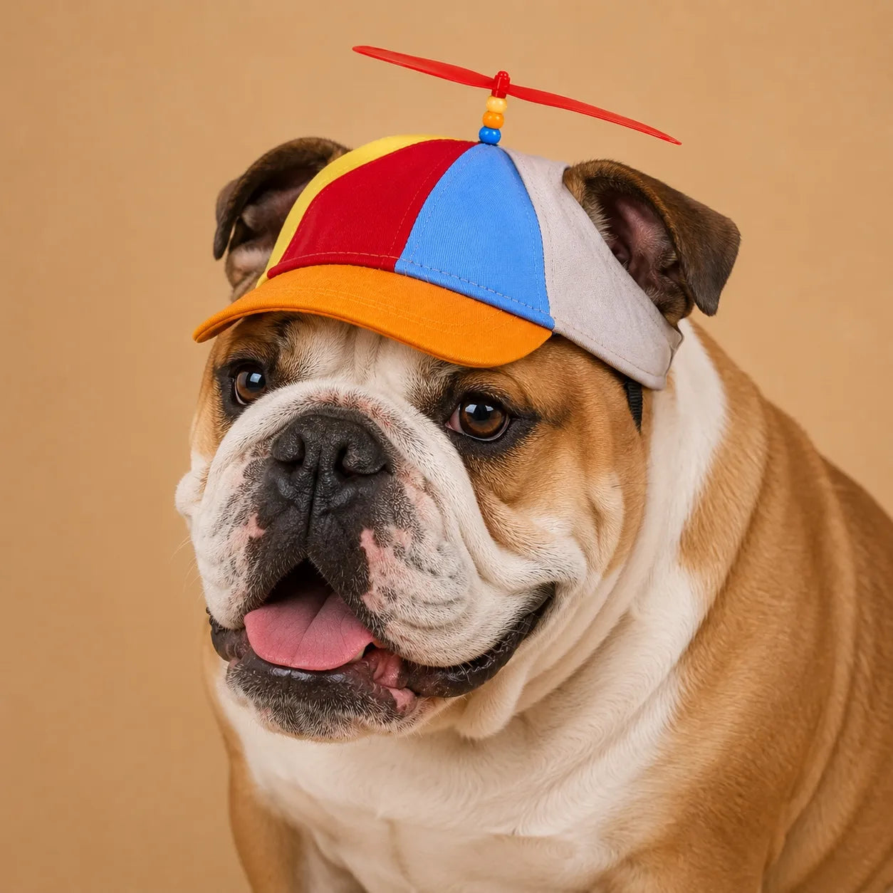Casquette helice chien - Hélice rotative & Design arc-en-ciel