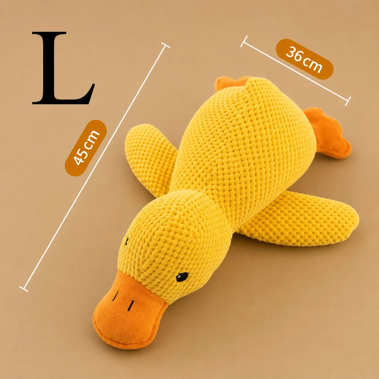 Jouet canard chien sonore - Peluche velours 3 tailles résistante