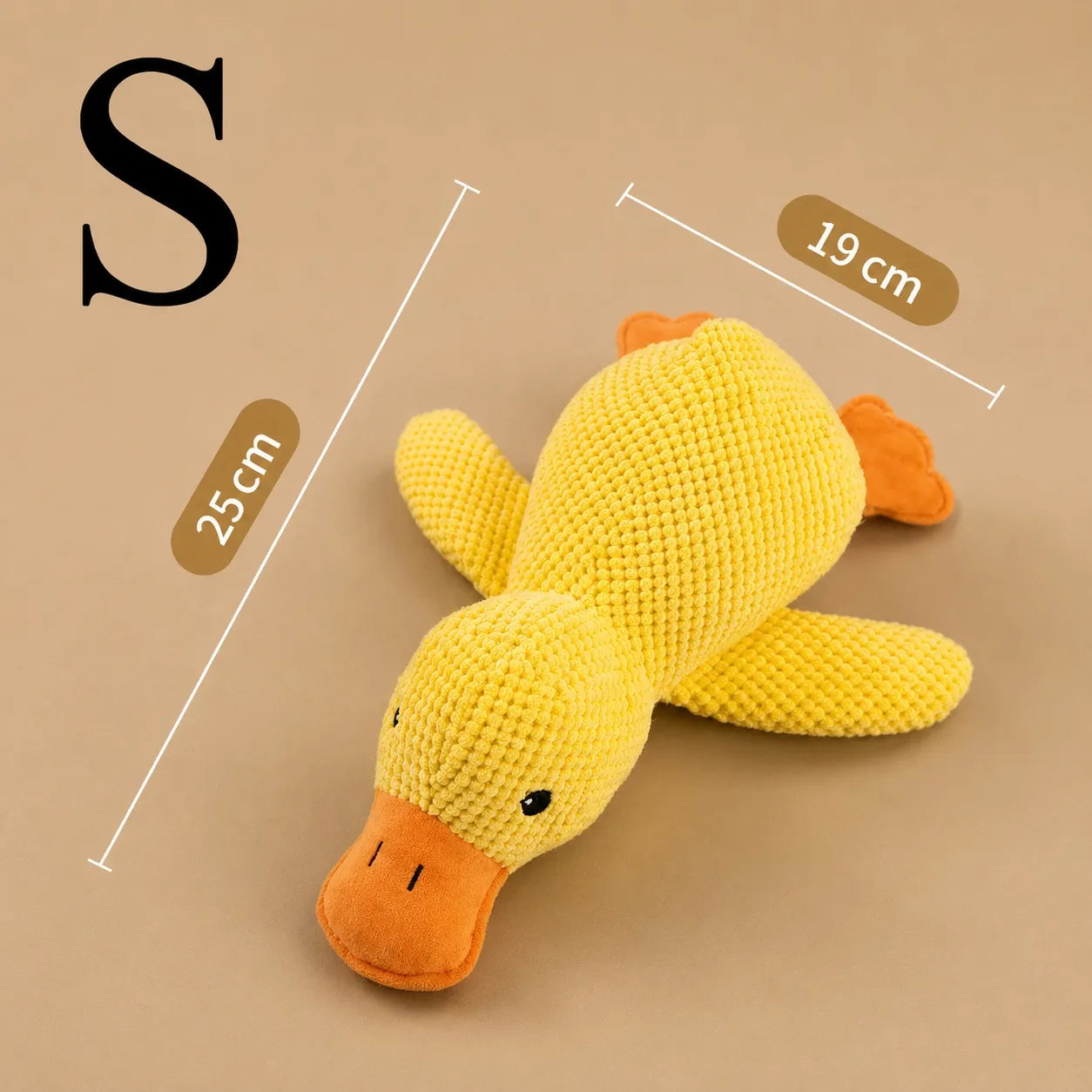 Jouet canard chien sonore - Peluche velours 3 tailles résistante